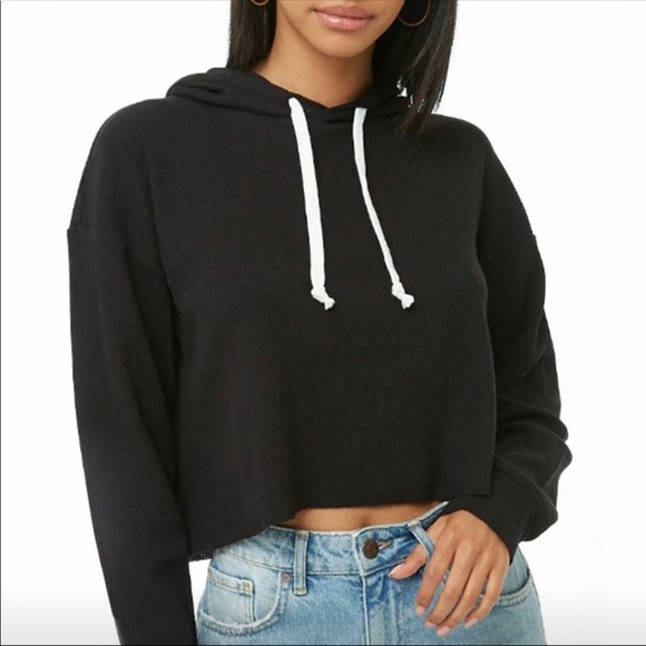 Forever 21 Sweaters - Black forever21 knit croptop sweater
